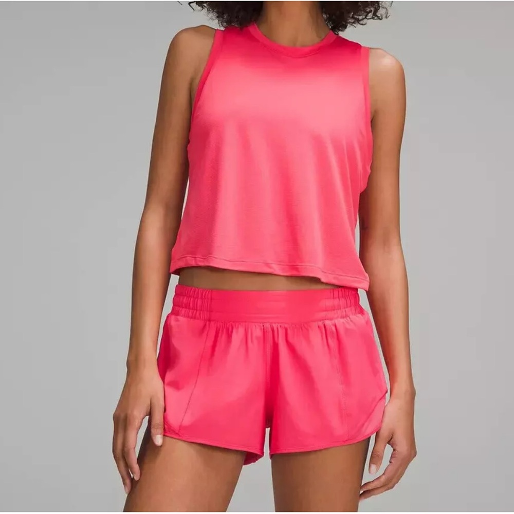 Lululemon Ultralight Waist Length Tank Top Glaze Pink SZ 2 NWT